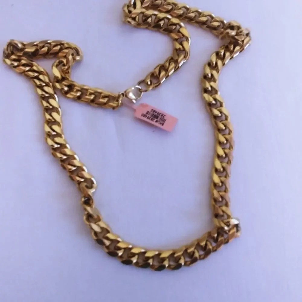 ION Plated YG Curb Necklace 24 in